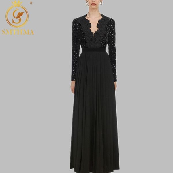 luxury runway arrive velvet lace pleated long dress full sleeve deep v elegant black party 210520, Black;gray
luxury runway arrive velvet lace pleated long dress full sleeve deep v elegant black party 210520, Black;gray