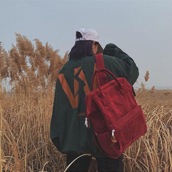 outdoor bags 2021 corduroy backpack female student schoolbag teen girl large capacity leisure travel
outdoor bags 2021 corduroy backpack female student schoolbag teen girl large capacity leisure travel