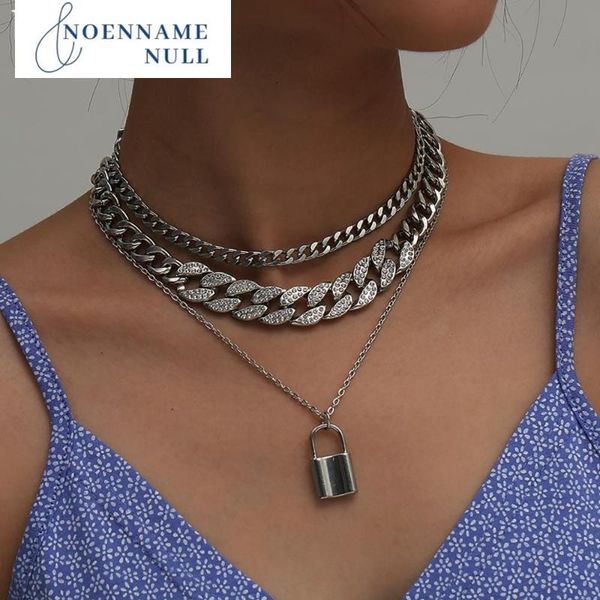 chains punk multi layer love lock pendant choker necklace steampunk women men padlock crystal chunky chain couple jewelry gift, Silver
chains punk multi layer love lock pendant choker necklace steampunk women men padlock crystal chunky chain couple jewelry gift, Silver