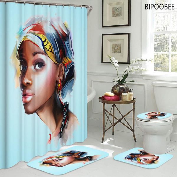 african american shower curtain turban black girl toilet lid cover mats non-slip rug bath curtains for bathroom decoration
african american shower curtain turban black girl toilet lid cover mats non-slip rug bath curtains for bathroom decoration