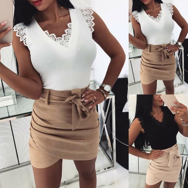 summer women's tank fashion sleeveless v-neck feature lace straps women clothing harajuku tanks & camis, White
summer women's tank fashion sleeveless v-neck feature lace straps women clothing harajuku tanks & camis, White