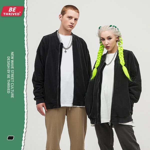 be men | 2021 autumn wash double zipper terry sweater street high street fashion et, Black
be men | 2021 autumn wash double zipper terry sweater street high street fashion et, Black