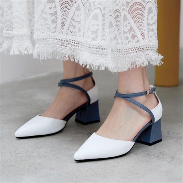 women cross tied sandals chunky block heels pointed toe lady office dress party summer shoes 2021 blue, Black
women cross tied sandals chunky block heels pointed toe lady office dress party summer shoes 2021 blue, Black