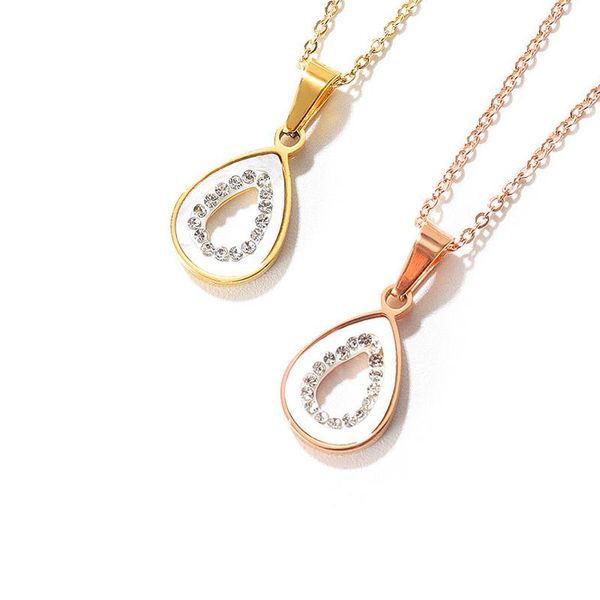 pendant necklaces stainless steel women pendants chain water droplets hollow out zircon for girlfriend jewelry creativity gift wholesale, Silver
pendant necklaces stainless steel women pendants chain water droplets hollow out zircon for girlfriend jewelry creativity gift wholesale, Silver