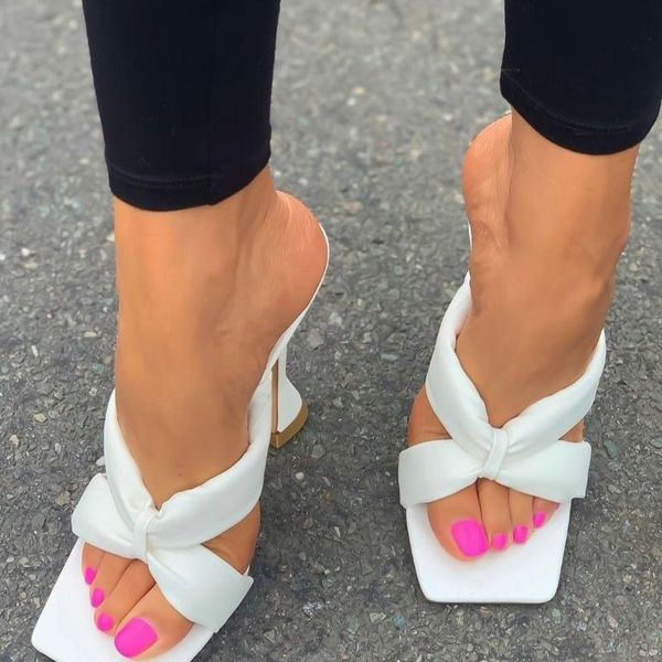 thin heels high-heeled shoes lady ladies' slippers square toe slipers women soft 2021 pu slides rome basic fabric rubber, Black 
thin heels high-heeled shoes lady ladies' slippers square toe slipers women soft 2021 pu slides rome basic fabric rubber, Black