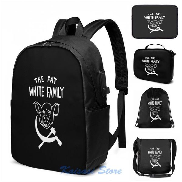 backpack funny graphic print fat white family on black usb charge men school bags women cosmetic bag travel laptop
backpack funny graphic print fat white family on black usb charge men school bags women cosmetic bag travel laptop