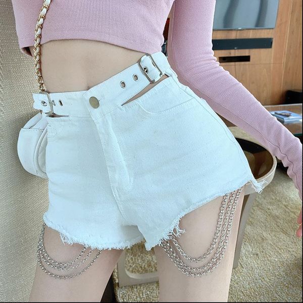 summer fringe women jeans goth chain denim shorts hollow out adjustable belt high waist casual short, Blue
summer fringe women jeans goth chain denim shorts hollow out adjustable belt high waist casual short, Blue