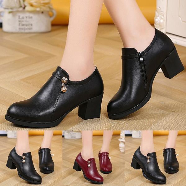 women ladies fashion comfort big size square root slip on casual block heel leather winter shoes boots zapatos de mujer, Black
women ladies fashion comfort big size square root slip on casual block heel leather winter shoes boots zapatos de mujer, Black