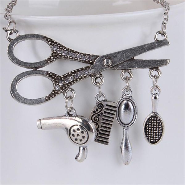 chains creative necklace tool hair dryer/scissor/comb/mirror pendants barber shop dresser present, Silver
chains creative necklace tool hair dryer/scissor/comb/mirror pendants barber shop dresser present, Silver