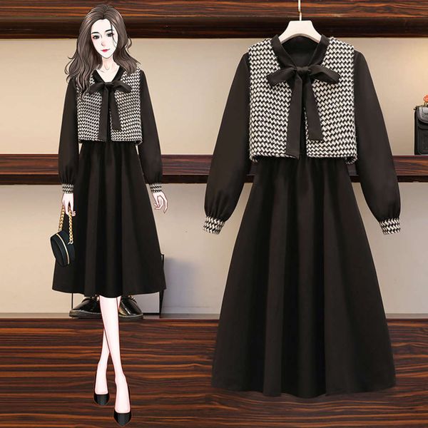 casual dresses dress large women's early spring fat mm french temperament cover belly vest two piece suit y6m8, Black;gray
casual dresses dress large women's early spring fat mm french temperament cover belly vest two piece suit y6m8, Black;gray