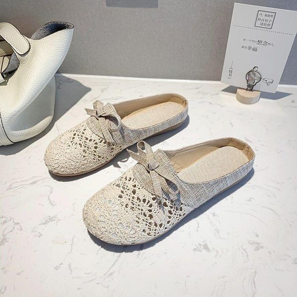 summer retro mesh hollow slippers fashion cloth lining breathable flat shoes simple lace ladies mules slipper, Black
summer retro mesh hollow slippers fashion cloth lining breathable flat shoes simple lace ladies mules slipper, Black