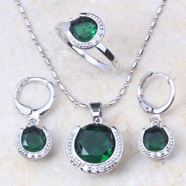 earrings & necklace love monologue green imitation emerald crystal round sets silver color jewelry for women kt052
earrings & necklace love monologue green imitation emerald crystal round sets silver color jewelry for women kt052