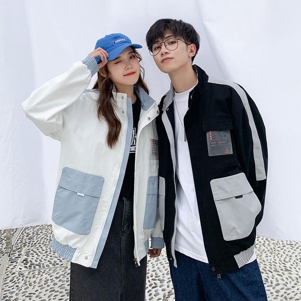men's jackets uyuk2021 spring dress style stand-up collar couples fashion clash-color labeled streetwear hombre casual, Black;brown
men's jackets uyuk2021 spring dress style stand-up collar couples fashion clash-color labeled streetwear hombre casual, Black;brown