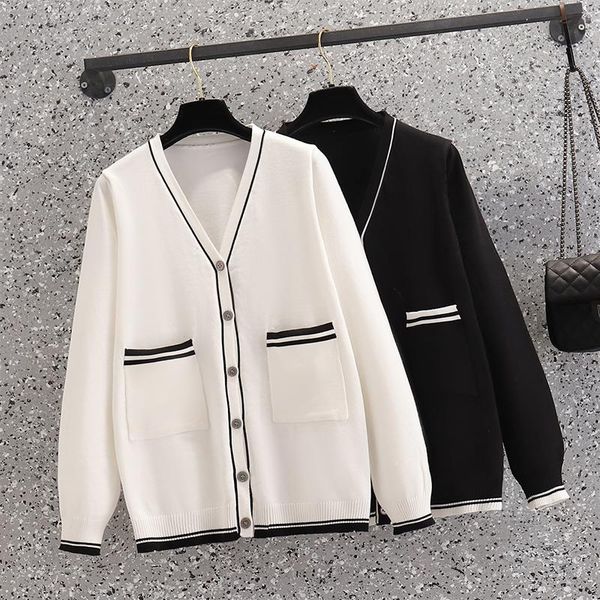 women's vests 2021 autumn and winter clothes fat sister versatile loose thin leisure temperament knitted cardigan sweater, Black;white
women's vests 2021 autumn and winter clothes fat sister versatile loose thin leisure temperament knitted cardigan sweater, Black;white