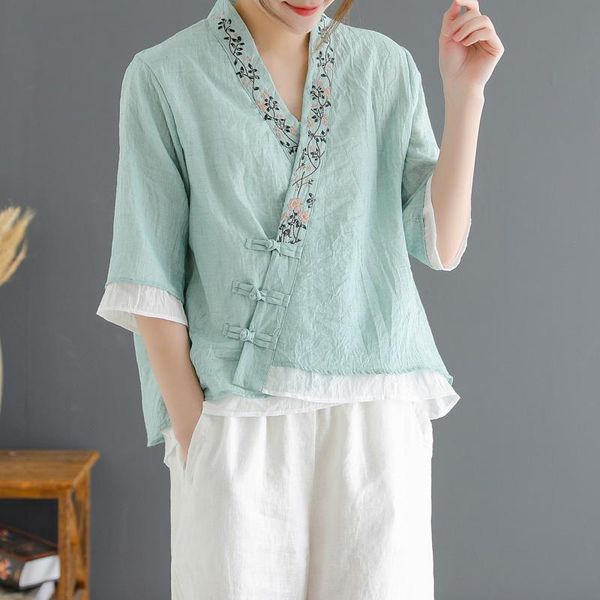 ethnic clothing cotton linen chinese style qipao shirt for women hanfu embroidery retro loose traditional blouse cheongsam 30881, Red
ethnic clothing cotton linen chinese style qipao shirt for women hanfu embroidery retro loose traditional blouse cheongsam 30881, Red