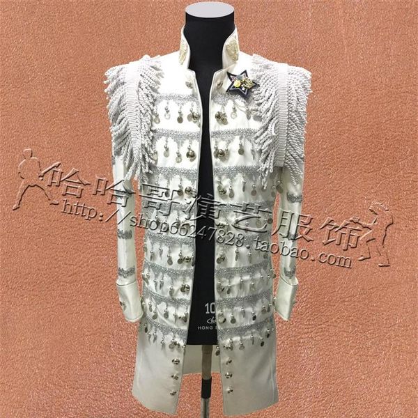 men's suits & blazers men sequin jacket blazer outfit coat black singer costume dress male sequined tassels nightclub dj stage dancer c, White;black
men's suits & blazers men sequin jacket blazer outfit coat black singer costume dress male sequined tassels nightclub dj stage dancer c, White;black