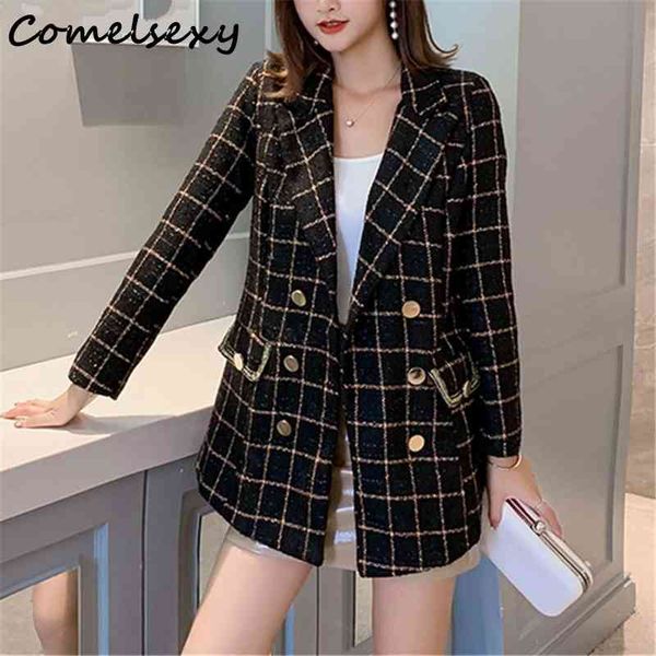 fashion ladies blazers vintage long sleeve doubled-breasted pockets coats autumn korean elegant plaid women blazers 210515, White;black
fashion ladies blazers vintage long sleeve doubled-breasted pockets coats autumn korean elegant plaid women blazers 210515, White;black