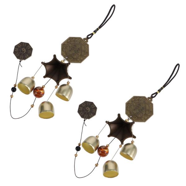 set 2pcs vintage chinese style eight tri-grams windbell metal wind chime decor decorative objects & figurines
set 2pcs vintage chinese style eight tri-grams windbell metal wind chime decor decorative objects & figurines