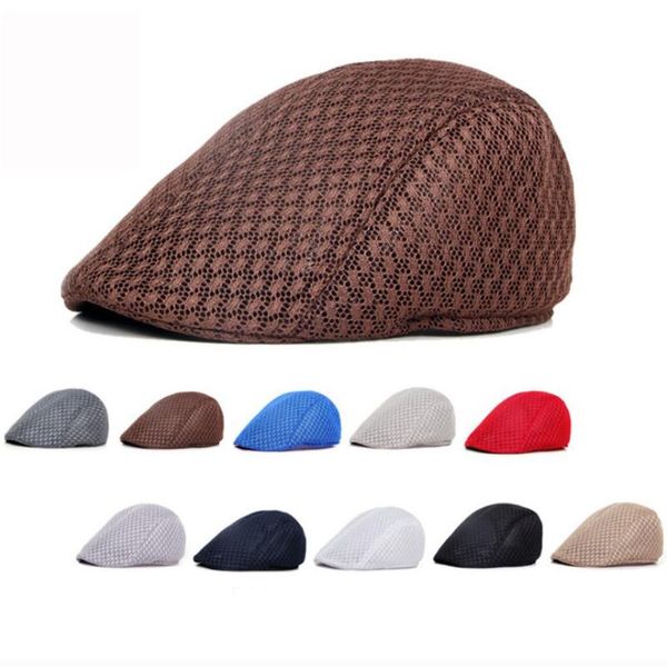 british style classic man women mesh berets caps summer casual solid color peaked hats breathable casquette cap visors, Blue;gray
british style classic man women mesh berets caps summer casual solid color peaked hats breathable casquette cap visors, Blue;gray