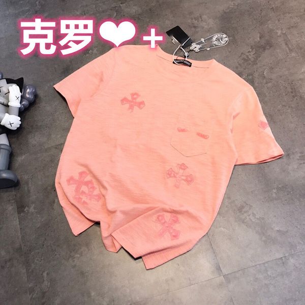 luxury design fashion kelxin + summer pink embroidery women's simple short sleeve age reducing girl heart loose cotton t-shirt, White
luxury design fashion kelxin + summer pink embroidery women's simple short sleeve age reducing girl heart loose cotton t-shirt, White
