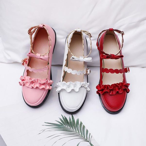 dress shoes yqbtdl summer autumn ankle bowtie buckle mary jane princess party low chunky heels ruffles cosplay lolita lady pumps, Black
dress shoes yqbtdl summer autumn ankle bowtie buckle mary jane princess party low chunky heels ruffles cosplay lolita lady pumps, Black