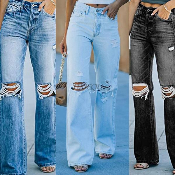 women's jeans 2021 summer denim high-waist temperament washed ripped casual trousers, Blue
women's jeans 2021 summer denim high-waist temperament washed ripped casual trousers, Blue