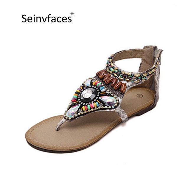 women's summer beach ethnic bohemian style black beige crystal rhinestone string beads buckle strap flats flip flops sandals f25
women's summer beach ethnic bohemian style black beige crystal rhinestone string beads buckle strap flats flip flops sandals f25