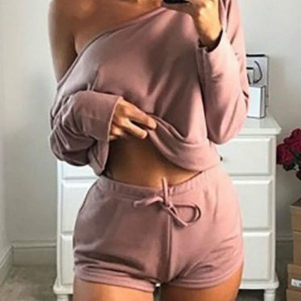 women's shorts summer 2021 women two pieces slash neck hoodies cotton drawstring lady spring casual suit plus size mujer, White;black
women's shorts summer 2021 women two pieces slash neck hoodies cotton drawstring lady spring casual suit plus size mujer, White;black