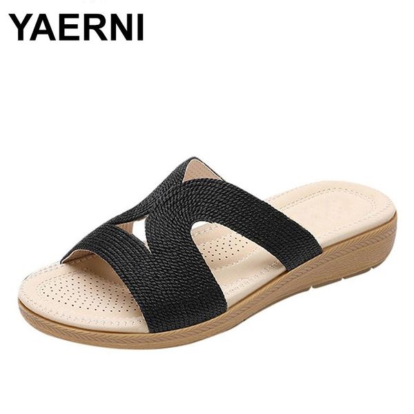 slippers yaerni women sandals soft leather wedges shoes woman summer beach flipflops 2021 platform sandalias mujer wedge heels, Black
slippers yaerni women sandals soft leather wedges shoes woman summer beach flipflops 2021 platform sandalias mujer wedge heels, Black