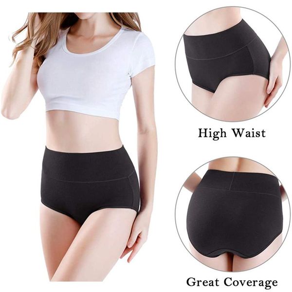 women's panties high waisted cotton underwear stretch briefs soft full coverage solid color set, Black;pink
women's panties high waisted cotton underwear stretch briefs soft full coverage solid color set, Black;pink