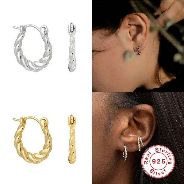 silver 925 jewelry earrings for women twist hoop earring gold/silver 2021 trend aretes de mujer oorbel diamant fine & huggie, Golden;silver
silver 925 jewelry earrings for women twist hoop earring gold/silver 2021 trend aretes de mujer oorbel diamant fine & huggie, Golden;silver