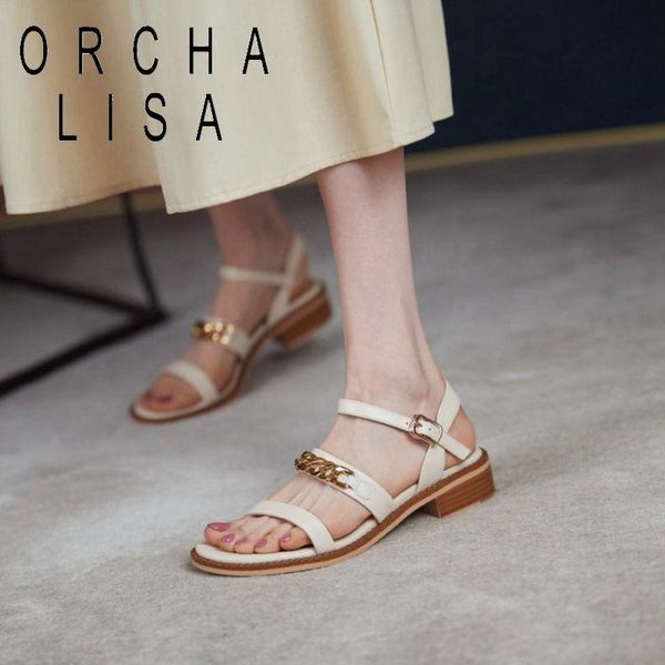 2021 women buckle strap cow leather sandals soft sole casual retro chain open toe flat shoes, Black
2021 women buckle strap cow leather sandals soft sole casual retro chain open toe flat shoes, Black