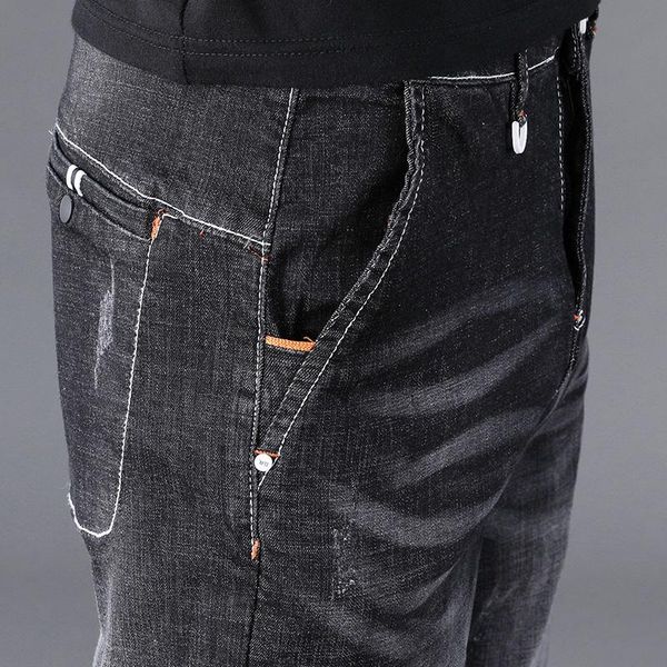 men's jeans 2021 mens black slim fit stretch denim casual quality pants business trousers for man cotton long men, Blue
men's jeans 2021 mens black slim fit stretch denim casual quality pants business trousers for man cotton long men, Blue