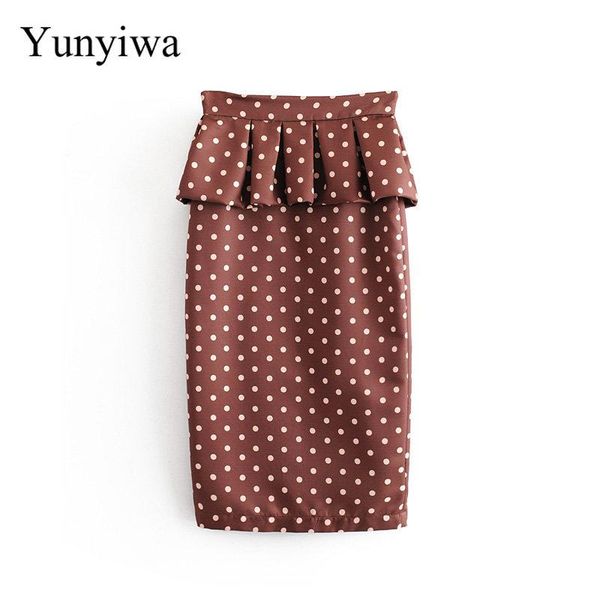 skirts 2021 women fashion polka dots print pleat ruffles midi skirt faldas mujer back zipper split casual straight, Black
skirts 2021 women fashion polka dots print pleat ruffles midi skirt faldas mujer back zipper split casual straight, Black