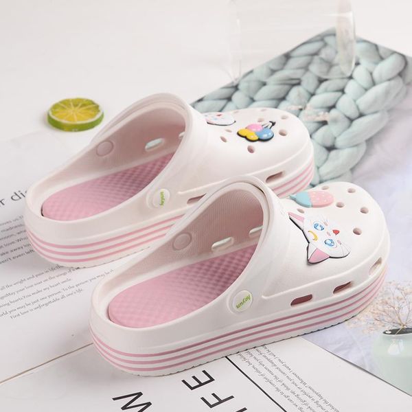 slippers women's hole shoes 2021 summer thick bottom breathable closed toe non-slip outdoor cute beach sandals, Black
slippers women's hole shoes 2021 summer thick bottom breathable closed toe non-slip outdoor cute beach sandals, Black