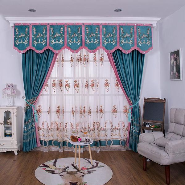 high-end european-style pastoral american chinese-style flannel embroidered curtains for living room bedroom dining curtain & drapes
high-end european-style pastoral american chinese-style flannel embroidered curtains for living room bedroom dining curtain & drapes