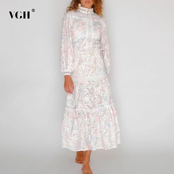vgh elegant hit color set for women stand collar long sleeve shirt high waist patchwork lace skirt female print sets style 210421, White
vgh elegant hit color set for women stand collar long sleeve shirt high waist patchwork lace skirt female print sets style 210421, White