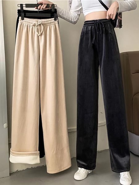 women's pants & capris golden velvet thickened wide leg autumn and winter 2021 high waist plush straight show the trend of, Black;white
women's pants & capris golden velvet thickened wide leg autumn and winter 2021 high waist plush straight show the trend of, Black;white