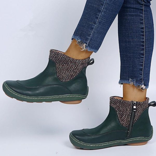 boots women ankle pu leather slip on casual ladies shoes autumn winter knitting platform female botas mujer, Black
boots women ankle pu leather slip on casual ladies shoes autumn winter knitting platform female botas mujer, Black