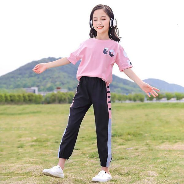 girls' suit children's style fashionable girls' summer sports leisure short sleeve two piece fashion, White
girls' suit children's style fashionable girls' summer sports leisure short sleeve two piece fashion, White