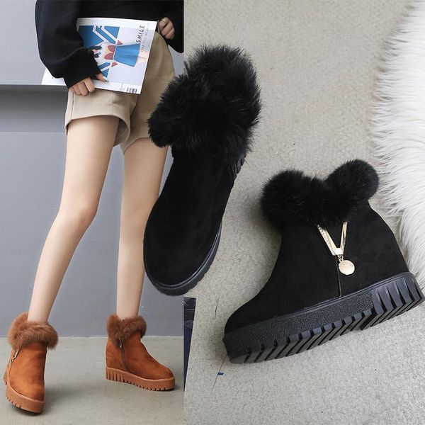 boots platform women ankle snow increased internal wedges winter autumn 2021 fashion turned-over faux suede high quality, Black
boots platform women ankle snow increased internal wedges winter autumn 2021 fashion turned-over faux suede high quality, Black