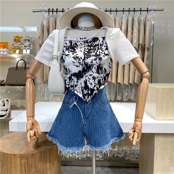tie-dyed tube stitching short-sleeved shirt spice girls wear irregular fake two t-shirts women's t-shirt, White
tie-dyed tube stitching short-sleeved shirt spice girls wear irregular fake two t-shirts women's t-shirt, White