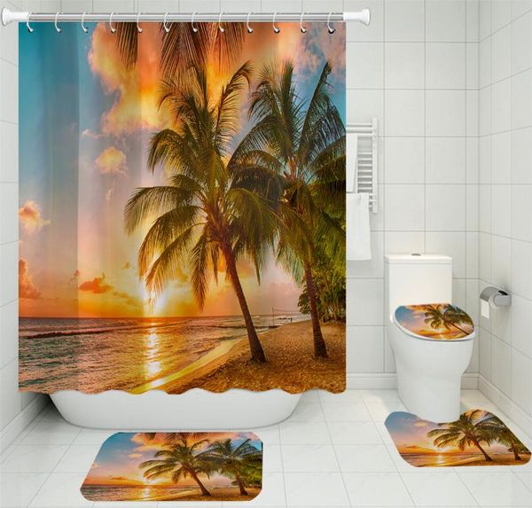 3/4 pieces sunset sunrise scenery shower curtains sets carpet cover toilet bath mat pad set bathroom curtain with 12 hooks
3/4 pieces sunset sunrise scenery shower curtains sets carpet cover toilet bath mat pad set bathroom curtain with 12 hooks