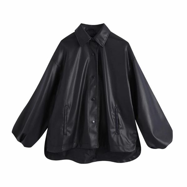 fall winter women jackets faux leather long balloon sleeves casual fashion chic high street women coat 210420, Black
fall winter women jackets faux leather long balloon sleeves casual fashion chic high street women coat 210420, Black