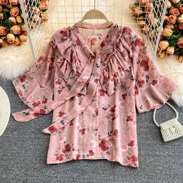 women's blouses & shirts jastie boho 2021 summer blouse v-neck ruffled puff sleeve floral chiffon blusa sweet age-reducing french shirt, White
women's blouses & shirts jastie boho 2021 summer blouse v-neck ruffled puff sleeve floral chiffon blusa sweet age-reducing french shirt, White