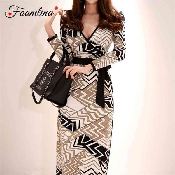 women dress autumn long sleeve striped print v neck waistband wrap split ankle length vintage 210603, Black;gray
women dress autumn long sleeve striped print v neck waistband wrap split ankle length vintage 210603, Black;gray