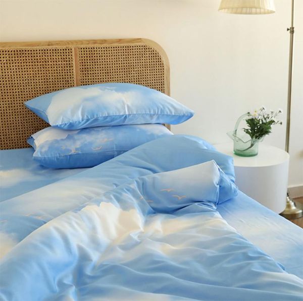 bedding sets cute fashion blue cloud set,60s long-staple cotton twin full king home textile bed sheet pillow case quilt cover
bedding sets cute fashion blue cloud set,60s long-staple cotton twin full king home textile bed sheet pillow case quilt cover