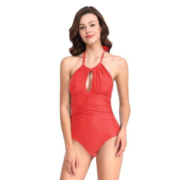 one-piece suits women's solid color swimsuit slim hanging neck bikini beachwear bathing
one-piece suits women's solid color swimsuit slim hanging neck bikini beachwear bathing