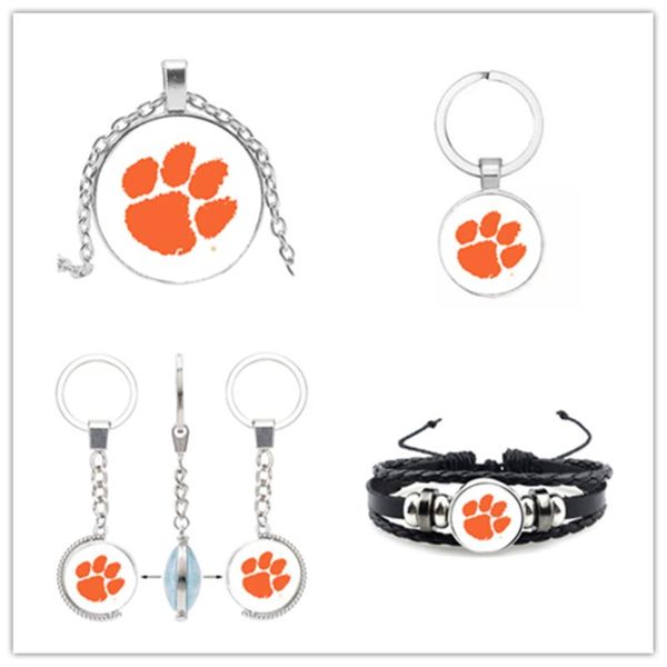 charm bracelets clemson charms tigers keychains university sport bracelet football necklace diy jewelry for man woman fans, Golden;silver
charm bracelets clemson charms tigers keychains university sport bracelet football necklace diy jewelry for man woman fans, Golden;silver