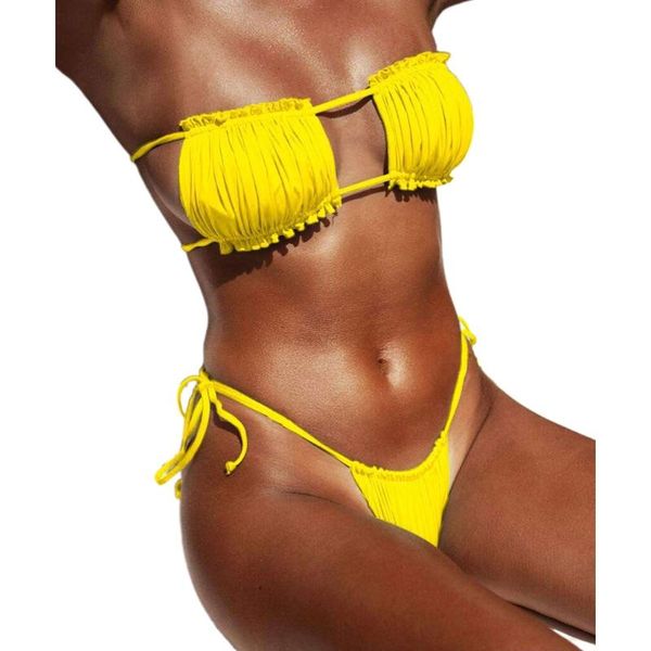 one-piece suits 2021 women 2pcs solid bikini set ruched strapless hollow out bandeau swimsuit
one-piece suits 2021 women 2pcs solid bikini set ruched strapless hollow out bandeau swimsuit